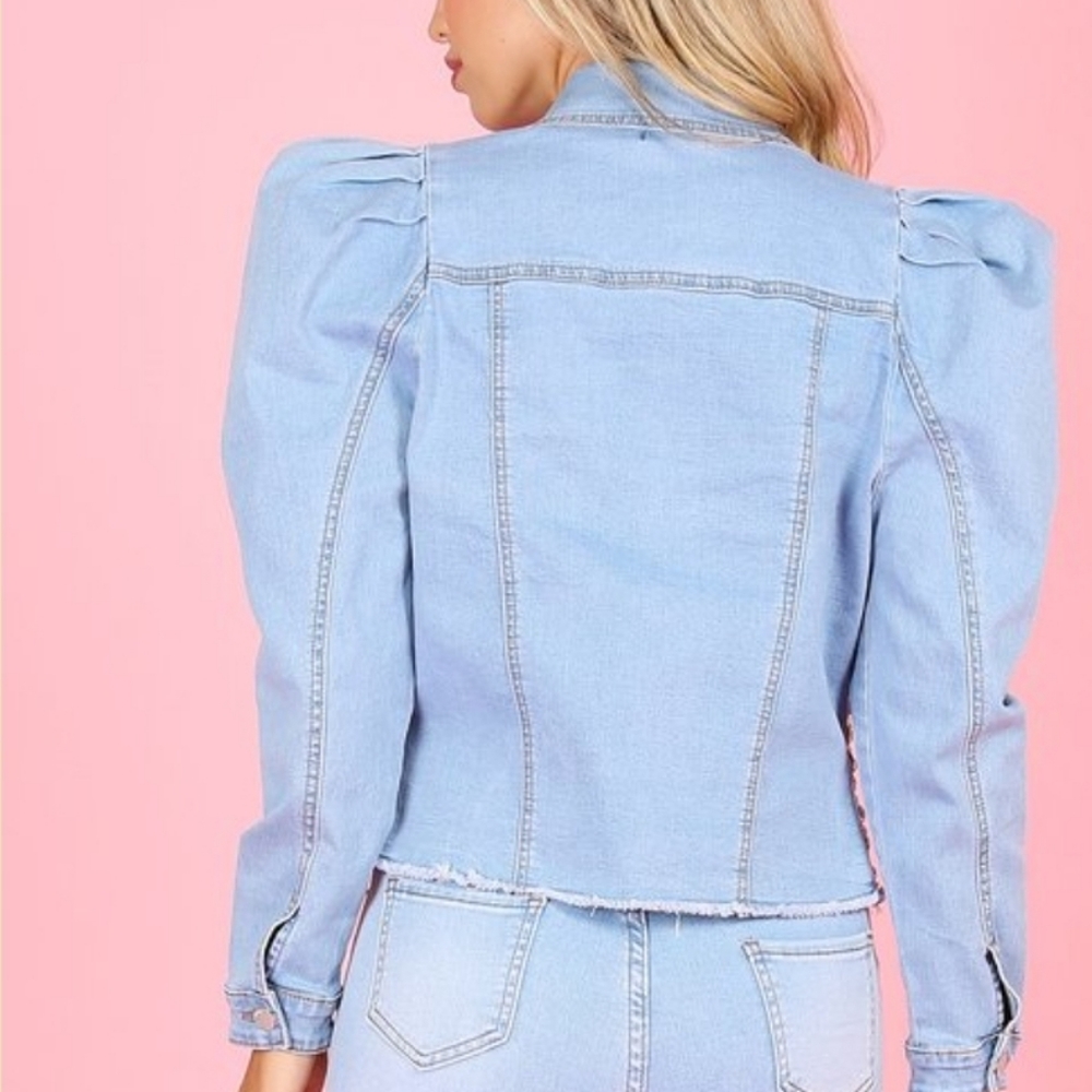 Two Piece Embellished Denim Set - Picture 5 of 5